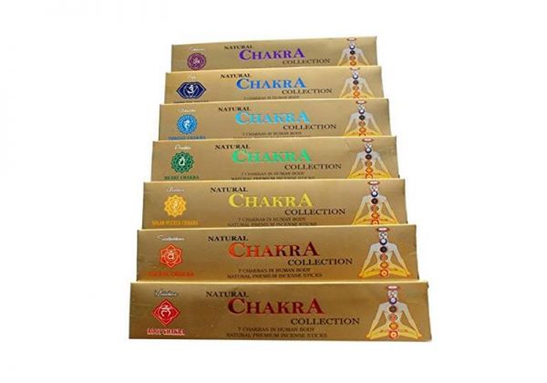 Аромапалочки натуральные пыльцевые  Чакральная коллекция Natural Chakra Collection set набор 7 пачек
