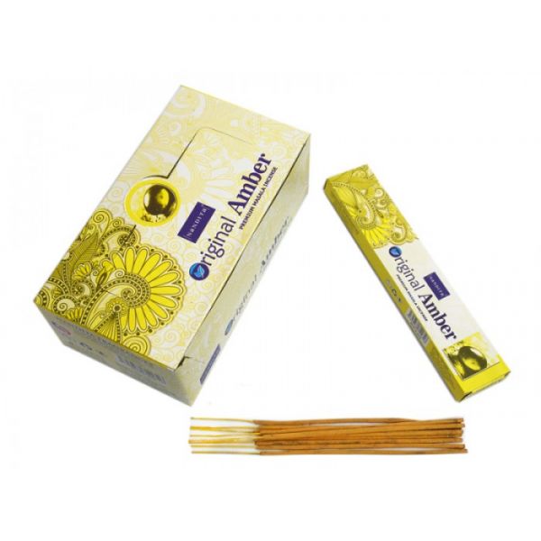 Ароматичні палички пилкові натуральні Амбер Nandita Original Amber