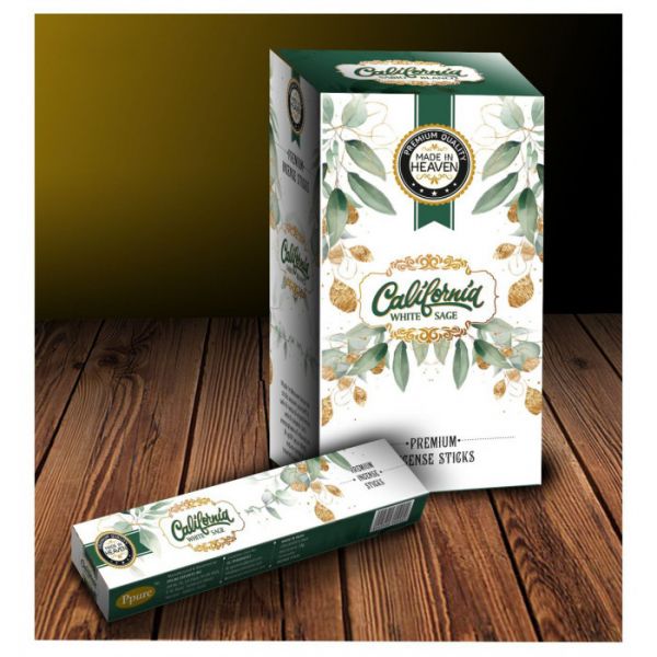 Аромапалички пилкові натуральні Каліфорнійська Біла Шавлія MADE IN HEAVEN California White Sage