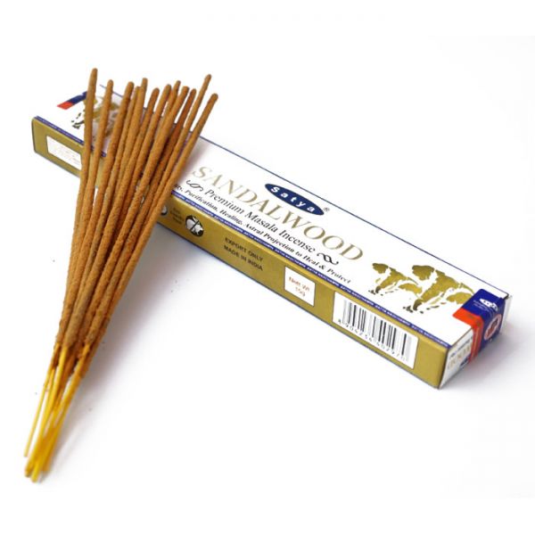 Аромапалички пилкові натуральні Сандалове дерево Satya Premium Sandalwood (плоска пачка)