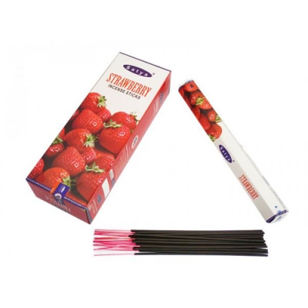 Ароматичні палички Полуниця Satya STRAWBERRY (шестигранник)