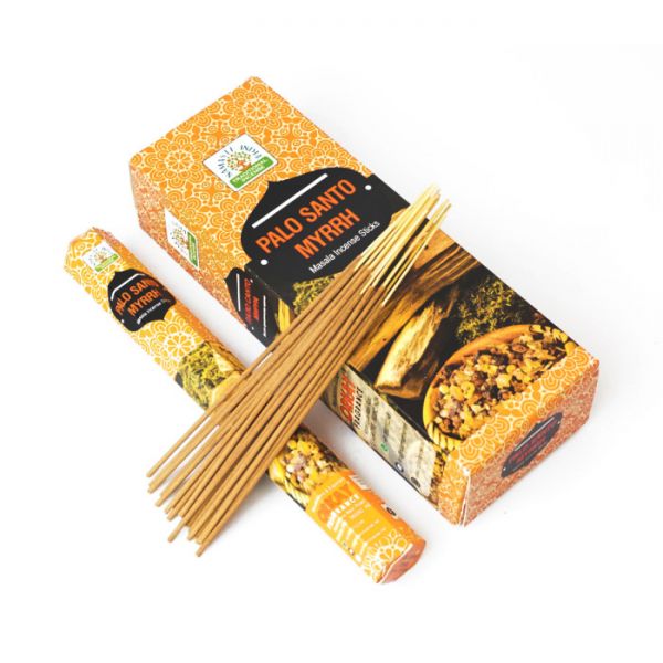 Ароматичні палички NAMASTE INDIA PALO SANTO MYRRH Пало Санто та Мірра (шестигранник)