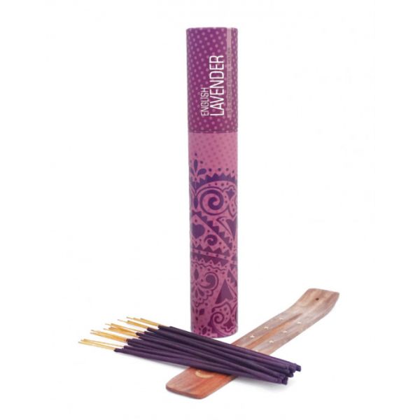 Ароматичні палички в тубусі АНГЛІЙСЬКА ЛАВАНДА 20 шт + підставка