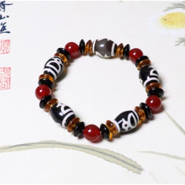 Браслет ДЗИ Бог багатства