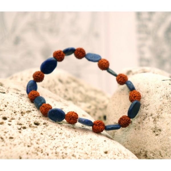 Браслет Рудракша + Чароїт 22 намистини