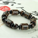 Браслет шесть коричневых трехглазых ДЗИ