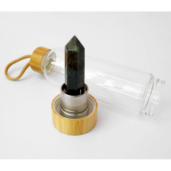 Пляшка для води із кристалом 550мл. Лабрадорит