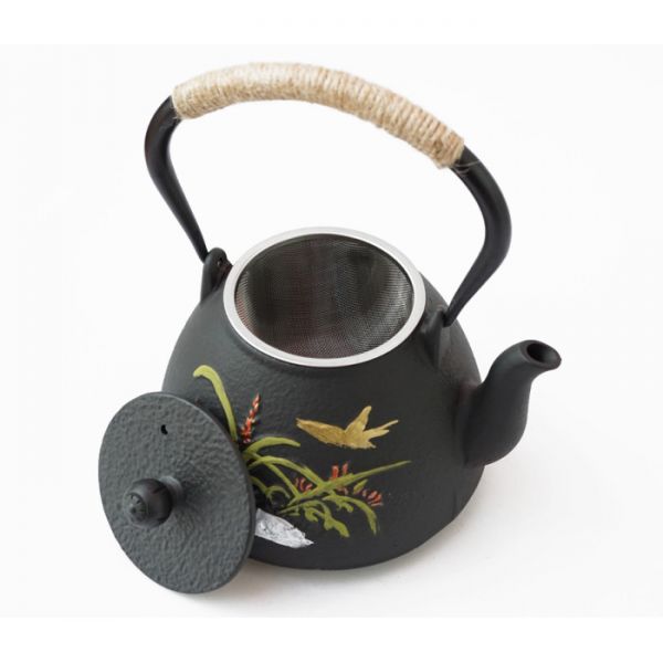 Чайник чугунный Тэцубин с ситом Бабочка 1100мл