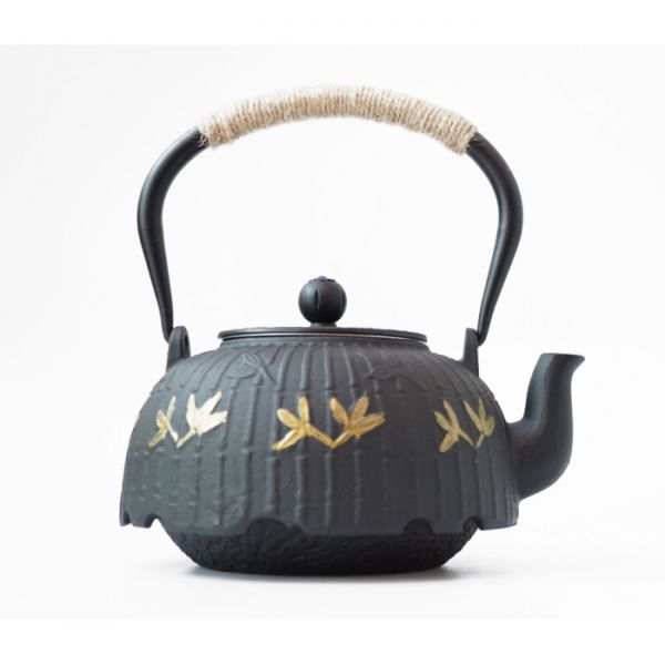 Чайник чугунный Тэцубин с ситом Бамбуковый лес 1100мл