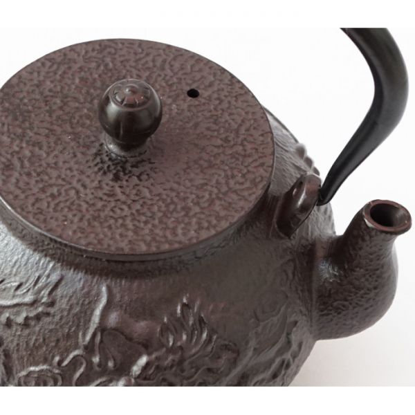 Чайник чугунный Тэцубин с ситом Дракон Феникс 1200мл