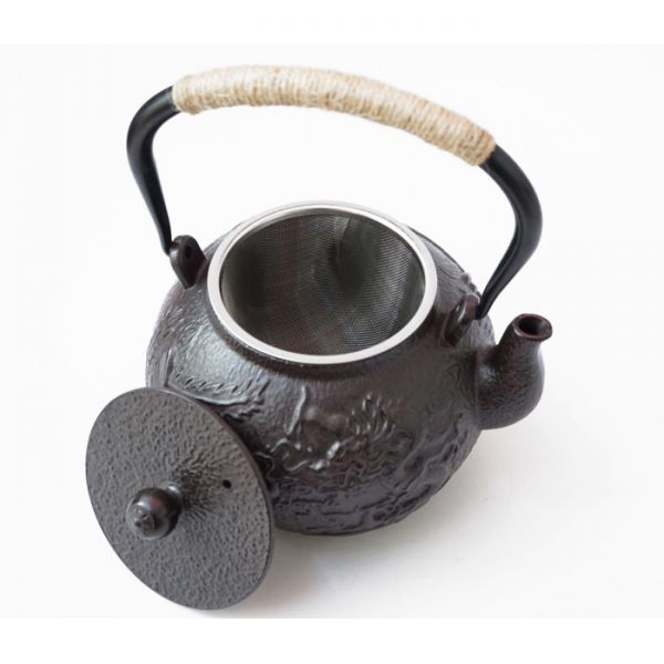 Чайник чугунный Тэцубин с ситом Дракон Феникс 1200мл