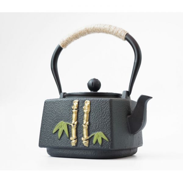 Чайник чугунный Тэцубин с ситом Двойной бамбук 900мл