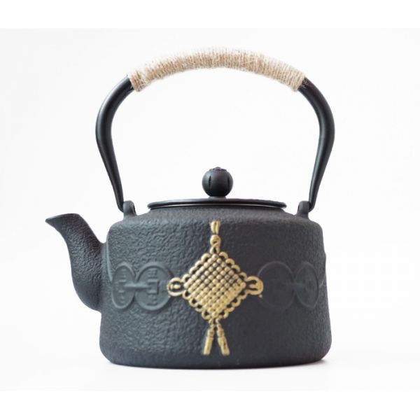 Чайник чугунный Тэцубин с ситом Узел удачи 1200мл