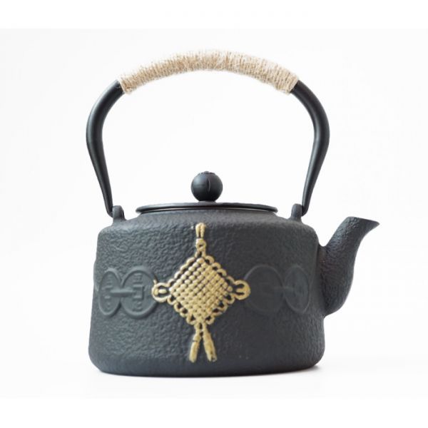 Чайник чугунный Тэцубин с ситом Узел удачи 1200мл