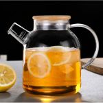 Чайник Термостійке скло з бамбуковою кришкою 1600мл