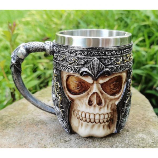 Чаша ЧЕРЕП У ШОЛОМІ З ПОЛІСТОУНА