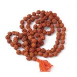 Чотки з Рудракші перев'язані фарбовані 10мм. 108 намистин Індія