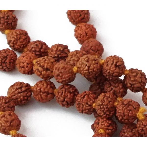 Чотки з Рудракші перев'язані 6мм. 108 намистин Індія