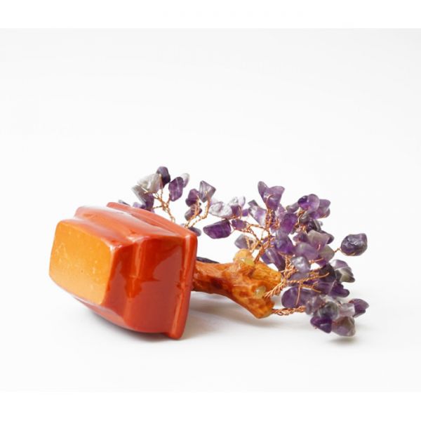 Дерево Щастя з каменями АМЕТИСТ 16 см