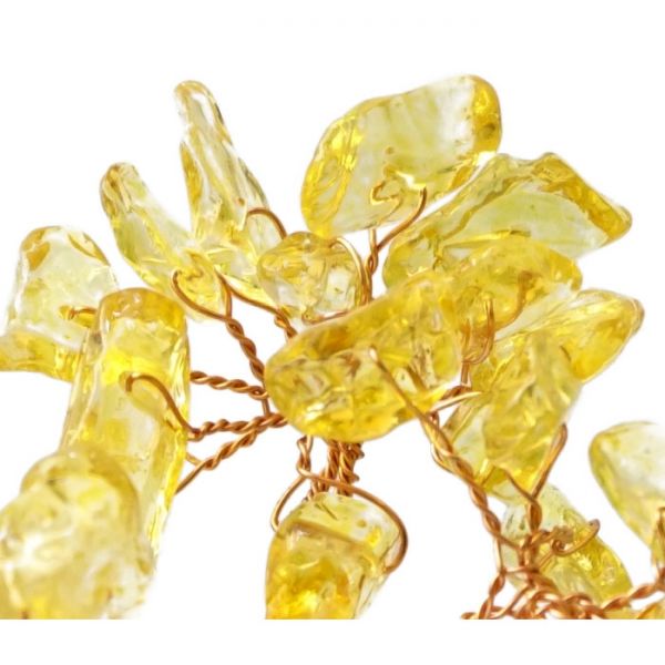 Дерево Щастя з каменями Цитрин 16 см