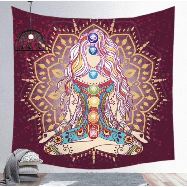 Гобелен настінний з малюнком "Йога"