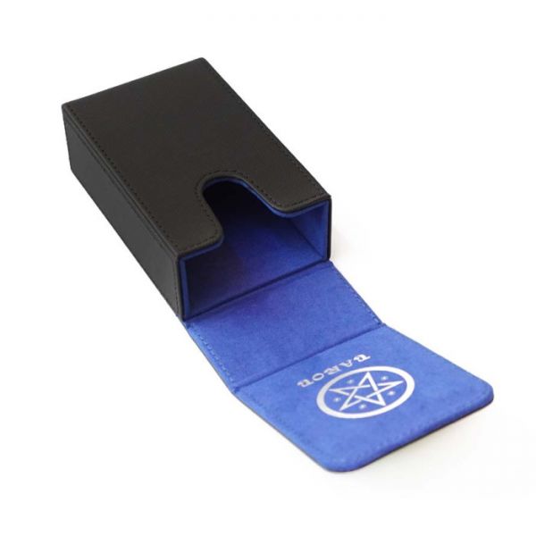 Коробка-футляр для карт ТАРО чорна з синім