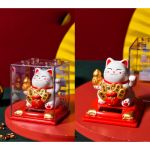 Манеки Неко из Улоу на солнечной батарейке Белый