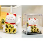 Манеки Неко на солнечной батарейке Белый 4