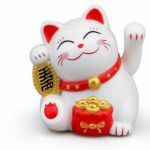 Манеки Неко на солнечной батарейке Белый 5