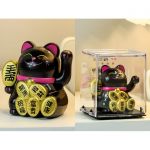 Манеки Неко на солнечной батарейке Черный 3