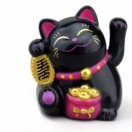 Манеки Неко на солнечной батарейке Черный 5