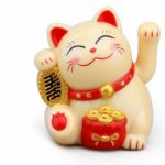 Манеки Неко на солнечной батарейке Желтый 5