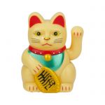 Манеки Неко на солнечной батарейке Желтый
