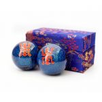 Массажные шары Баодинга Двойная удача синие