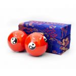 Массажные шары Баодинга Инь Ян красные