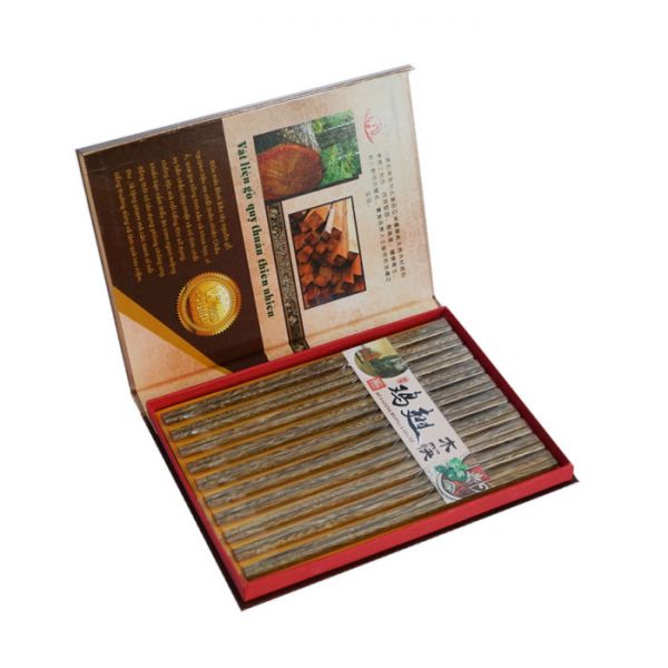 Палички для їжі 10 пар 24см у коробці ДЕРЕВО ВЕНГЕ