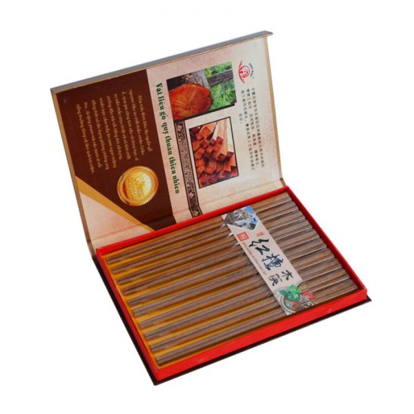 Палочки для еды 10 пар 24см в коробке КРАСНОЕ ДЕРЕВО