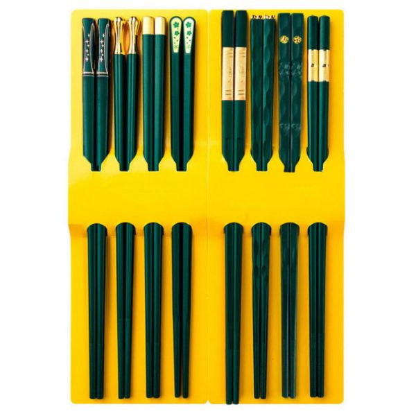 Палички для їжі KangJu набір 8 пар Зелені Пластик