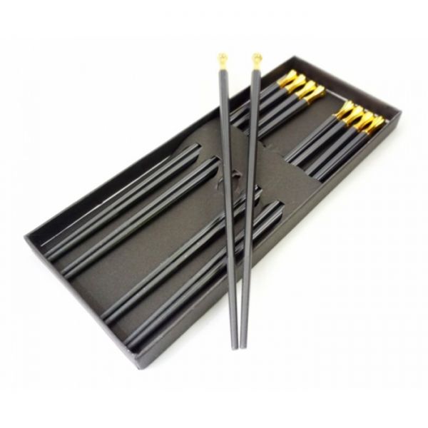 Палички для суші 5 пар ебонітові №1