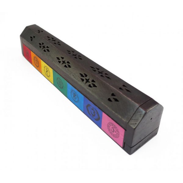 Підставка під аромапалочки шкатулка з дерева манго "7 ЧАКР" №3