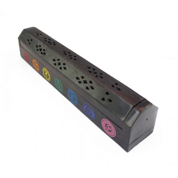 Підставка під аромапалички шкатулка з дерева манго "7 ЧАКР"