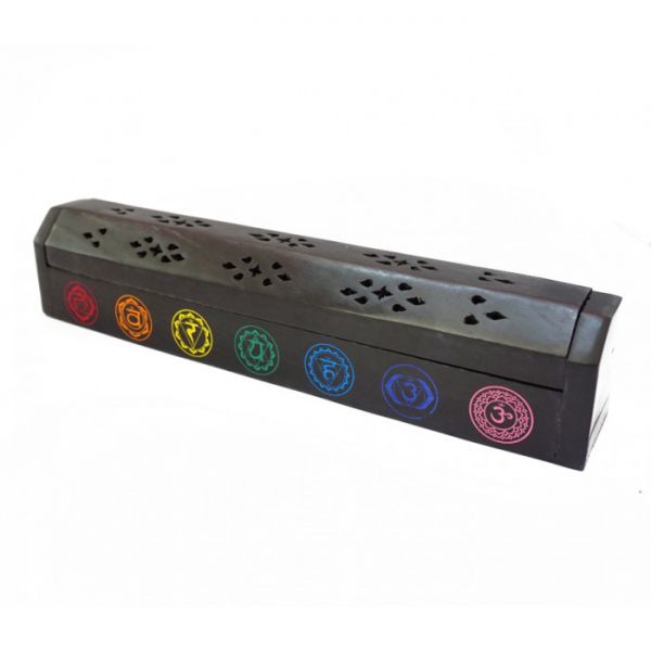 Підставка під аромапалички шкатулка з дерева манго "7 ЧАКР"