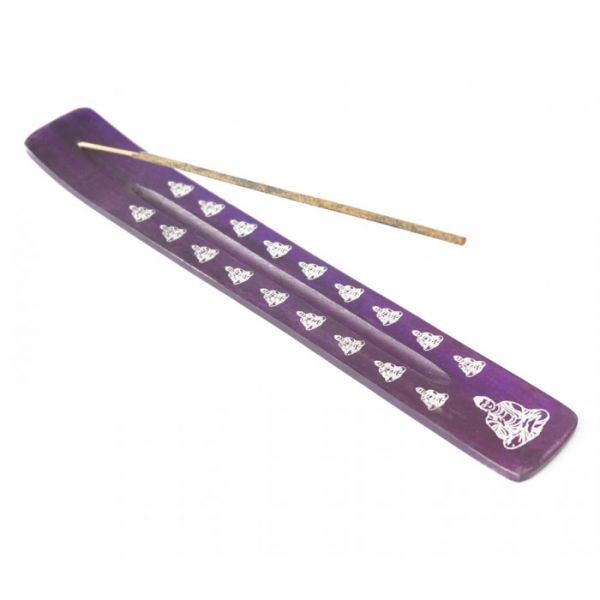 Підставка під аромапалички з дерева манго Лижа Будда Фіолетова