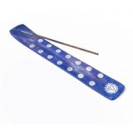 Подставка под аромапалочки из дерева манго Лыжа Чакра Голубая