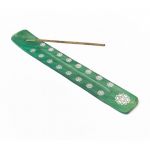 Подставка под аромапалочки из дерева манго Лыжа Чакра Зелёная