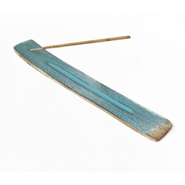Підставка під аромапалички з дерева манго ЛИЖА Блакитна