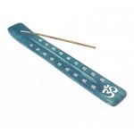 Подставка под аромапалочки из дерева манго Лыжа Синяя Ом