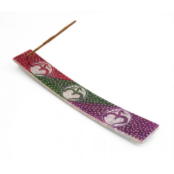 Підставка під аромапалички кам'яна Лижа "ОМ"