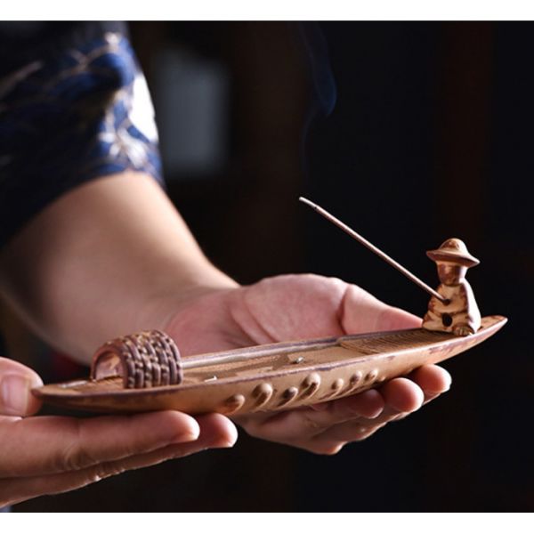 Підставка під аромапалички керамічна  ЧОВНИК