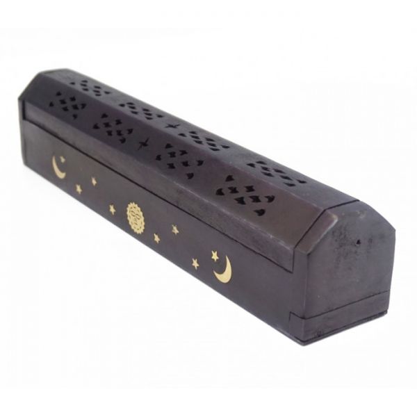 Підставка під аромапалички з дерева манго Шкатулка Чорна 